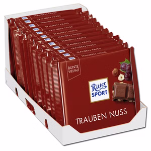 Ritter Sport Trauben-Nuss, Schokolade, 12 Tafeln je 100g Bild 1