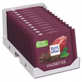 Ritter Sport Halbbitter, Schokolade, 12 Tafeln je 100g Bild 1