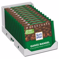 Ritter Sport Ganze Mandeln, Schokolade, 11 Tafeln je 100g Ritter Sport Ganze Mandeln, Schokolade, 11 Tafeln je 100g Bild 1