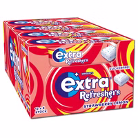 Wrigleys Extra Refreshers Strawberry Lemon Cubes, Kaugummi, 12 Packungen je 8 Stück Wrigleys Extra Refreshers Strawberry Lemon Cubes, Kaugummi, 12 Packungen je 8 Stück Bild 1