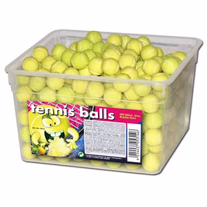 Tennis Ball Kaugummi Kugeln sauer, tennis balls 300 Stk Tennis Ball Kaugummi Kugeln sauer, tennis balls 300 Stk Bild 1