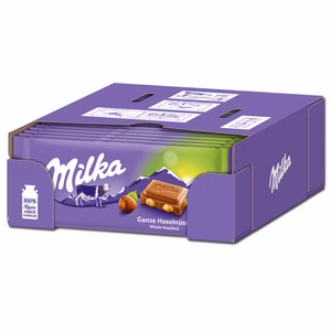 Milka Ganze Haselnüsse Schokolade 17 Tafeln je 95g Bild 1
