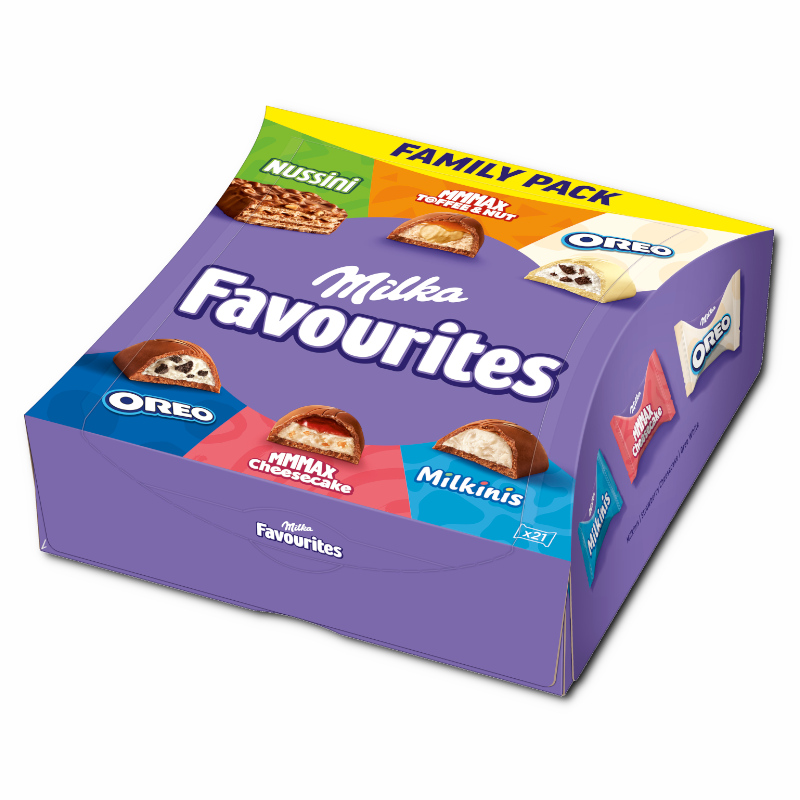 Milka Favourites Family Pack, gefüllte Schokolade, 203g Packung Milka Favourites Family Pack, gefüllte Schokolade, 203g Packung Bild 2