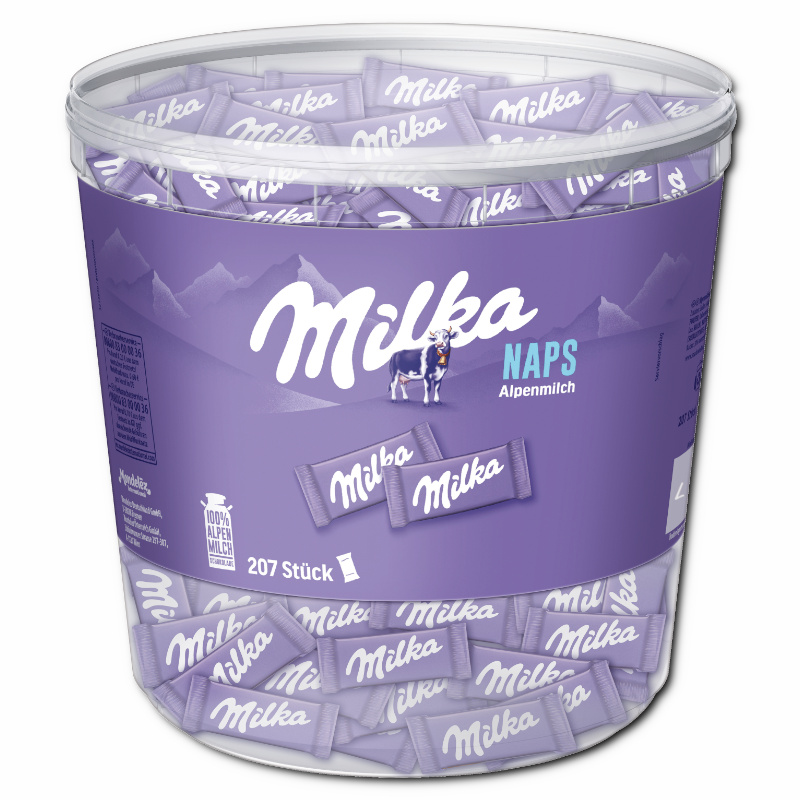 Milka Naps Alpenmilch Schokolade 1 kg Dose Milka Naps Alpenmilch Schokolade 1 kg Dose Bild 2