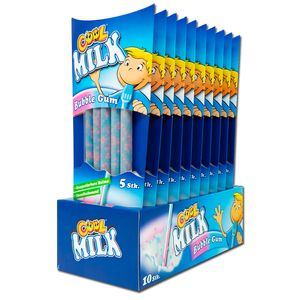 Cool Milk, Milch-Trinkhalme Bubble Gum, 10 Packungen je 30g | Sweets-Online