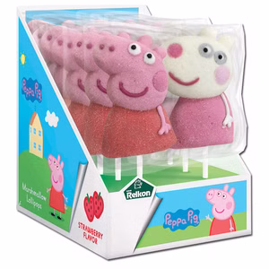 Peppa Pig Marshmallow Pop, Schaumzucker, 12 Stück je 45g Bild 1