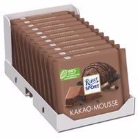 Ritter Sport Kakao-Mousse, Schokolade, 11 Tafeln je 100g Ritter Sport Kakao-Mousse, Schokolade, 11 Tafeln je 100g Bild 1