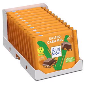 Ritter Sport Vegan Salted Caramel, Schokolade, 11 Tafeln je 100g Bild 1