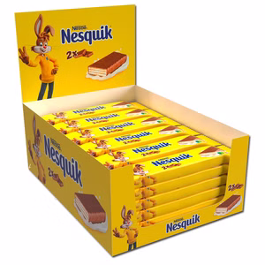 Nestle Nesquik Wafer Milk, Schokolade, Waffel, 30 Riegel je 26g Bild 1