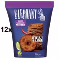 Elephant Baked Squeezed Pretzels Chili & Lime, Laugengebäck, 12 Beutel je 70g Bild 1