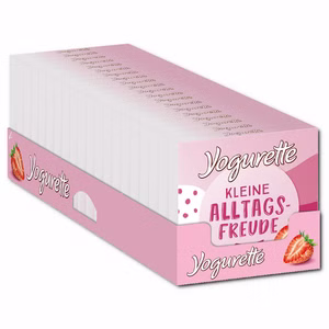 Ferrero Yogurette Erdbeere 4er, Riegel, Schokolade, 20 Tafel je 50g Ferrero Yogurette Erdbeere 4er, Riegel, Schokolade, 20 Tafel je 50g Bild 1