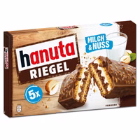 Ferrero Hanuta Riegel, Schokolade, Waffel, 5er Packung Ferrero Hanuta Riegel, Schokolade, Waffel, 5er Packung Bild 1