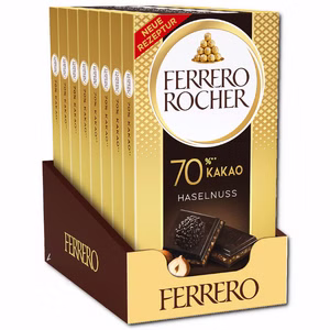 Ferrero Rocher 70% Kakao, Bitterschokolade, 8 Tafeln je 90g Bild 1
