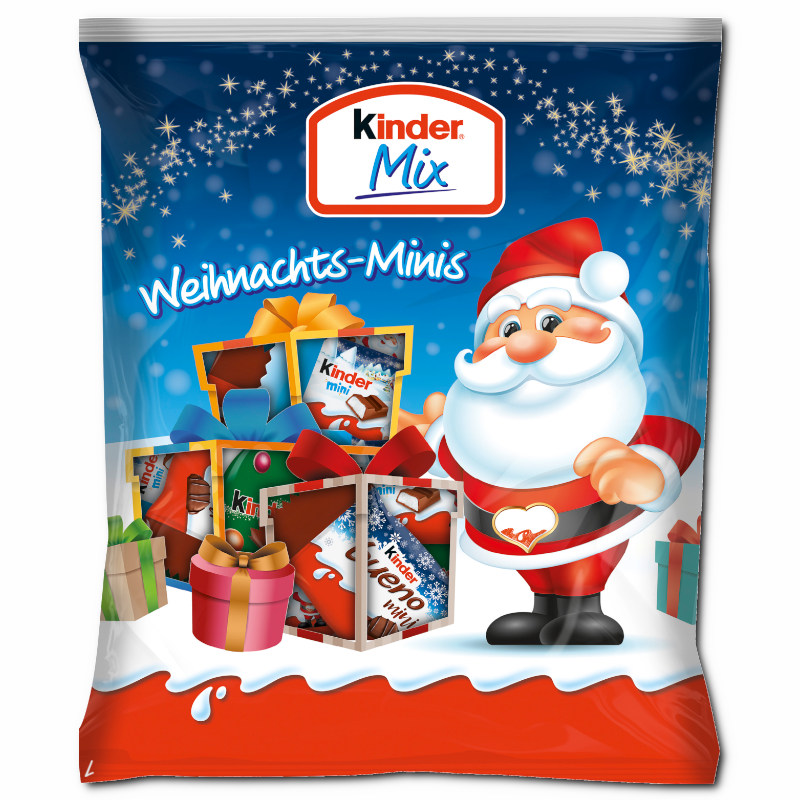 Ferrero Kinder Mix Weihnachts-Minis, Schokolade, 153g Beutel Ferrero Kinder Mix Weihnachts-Minis, Schokolade, 153g Beutel Bild 1