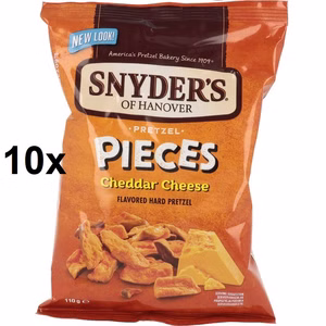 Snyders Pretzel Pieces Cheddar Cheese, Laugengebäck, 10 Beutel je 110g Bild 1
