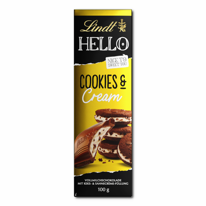 Lindt Hello Cookies & Cream Schokolade, 12 Tafeln Lindt Hello Cookies & Cream Schokolade, 12 Tafeln Bild 2