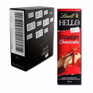 Lindt Hello Strawberry Cheesecake Schokolade 12 Tafeln Lindt Hello Strawberry Cheesecake Schokolade 12 Tafeln Bild 1