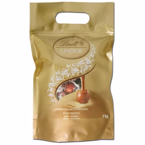 Lindt Lindor Mischung, Schokolade, 1kg Beutel Bild 1
