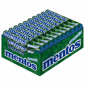 Mentos Spearmint Rolle, Kau-Bonbon, Dragee, 40 Stück Mentos Spearmint Rolle, Kau-Bonbon, Dragee, 40 Stück Bild 1