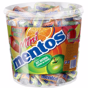 Mentos Mini Fruit Mix, Frucht, Kau-Bonbon, 120 Stück Mentos Mini Fruit Mix, Frucht, Kau-Bonbon, 120 Stück Bild 1