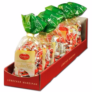 Carstens Lübecker Marzipan Frohes Fest 150g 7 Beutel Bild 1