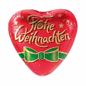 Storz Herz Frohe Weihnachten, Schokolade, 100 Stück Bild 1