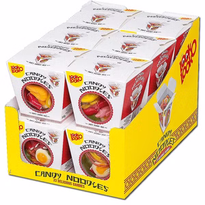 Look o Look Candy Noodles, Nudeln aus Fruchtgummi, Schaumzucker, 12 Packungen je 110g Bild 1