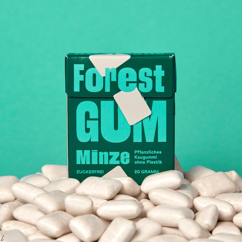 Forest Gum Minze, plastikfreies Kaugummi, 18 Packungen je 20g |  Sweets-Online