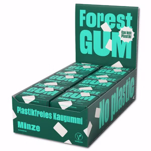 Forest Gum Minze, plastikfreies Kaugummi, 18 Packungen je 20g Forest Gum Minze, plastikfreies Kaugummi, 18 Packungen je 20g Bild 1