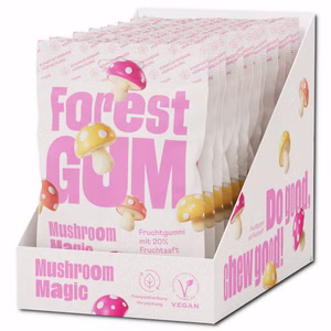 Forest Gum Mushroom Magic, Fruchtgummi, 12 Beutel je 100g Forest Gum Mushroom Magic, Fruchtgummi, 12 Beutel je 100g Bild 1