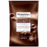 Weinrichs Kuvertüre Tropfen Zartbitter 1,5 kg, Schokolade Weinrichs Kuvertüre Tropfen Zartbitter 1,5 kg, Schokolade Bild 1