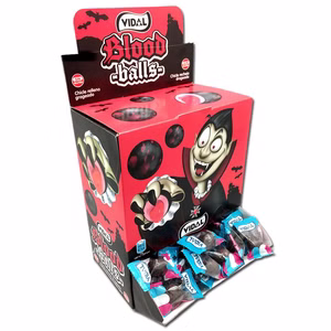 Vidal Blood Balls Kaugummi gefüllt, Bubble Gum, 200 Stück Vidal Blood Balls Kaugummi gefüllt, Bubble Gum, 200 Stück Bild 1