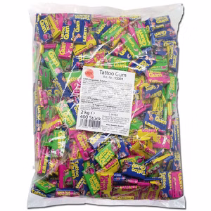 Tattoo Gum, Kaugummi, Bubble Gum, 400 Stück Tattoo Gum, Kaugummi, Bubble Gum, 400 Stück Bild 1