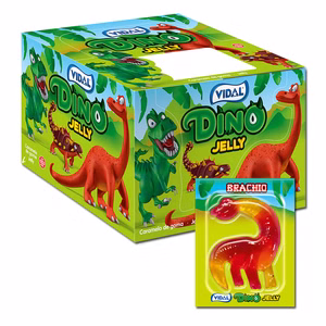 Vidal Dino Jelly, Fruchtgummi-Dinosaurier, 11 Packungen je 66g Bild 1