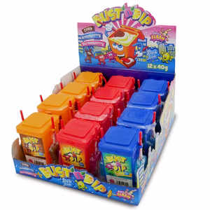 Dust 'n' Dip, Mülltonne mit Lutscher & Dip, 12 Stück je 40g Dust 'n' Dip, Mülltonne mit Lutscher & Dip, 12 Stück je 40g Bild 1