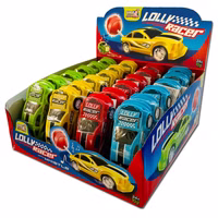 Lolly Racer, Lutscher im Auto mit Pfeife, 24 Stück je 10g Lolly Racer, Lutscher im Auto mit Pfeife, 24 Stück je 10g Bild 1
