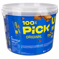 Leibniz Pick Up Choco Minis im Eimer 100 Riegel je 10,6g Leibniz Pick Up Choco Minis im Eimer 100 Riegel je 10,6g Bild 1