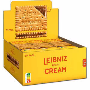 Bahlsen Leibniz Keks'n Cream Choco 2er, Gebäck, 18 Riegel je 38g Bild 1