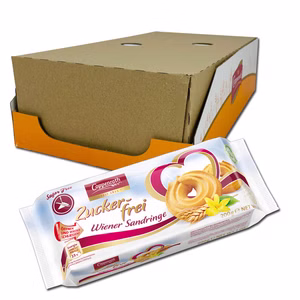 Coppenrath Wiener Sandringe zuckerfrei, Kekse, 7 Packungen je 200g Bild 1