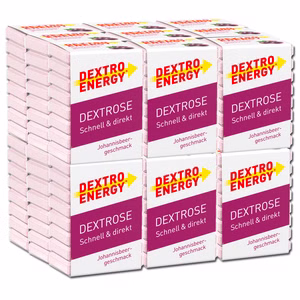 Dextro Energy Johannisbeere, Traubenzucker, Würfel, 18 Packungen je 46g Bild 1