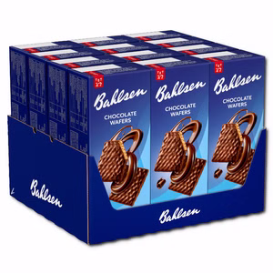 Bahlsen Chocolate Wafers Vollmilch, Kekse, 12 Packungen je 97g Bild 1