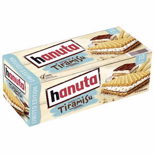 Ferrero Hanuta Tiramisu Einzel-Waffel-Riegel, Schokolade, 10 Stück Ferrero Hanuta Tiramisu Einzel-Waffel-Riegel, Schokolade, 10 Stück Bild 1