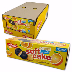 Griesson Soft Cake Orange, Kekse, Gebäck, 12 Packungen je 150g Bild 1