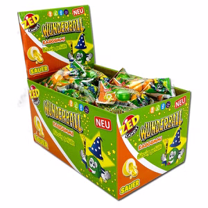 Wunderball sauer, Kaugummi, Bonbon, 50 2er Packungen Wunderball sauer, Kaugummi, Bonbon, 50 2er Packungen Bild 1