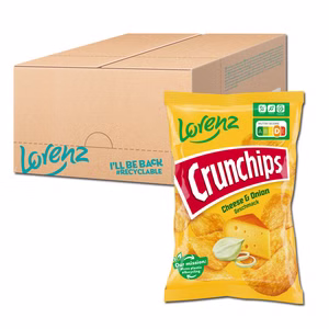 Lorenz Crunchips Cheese & Onion, Chips, 10 Beutel je 150g Bild 1