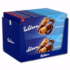 Bahlsen Waffeletten Vollmilch, Kekse, Gebäck, 12 Packungen je 100g Bild 1