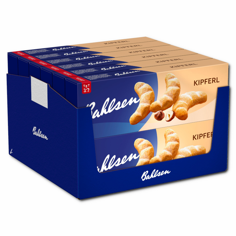 Bahlsen Kipferl, Kekse, Gebäck, 12 Packungen je 125g Bahlsen Kipferl, Kekse, Gebäck, 12 Packungen je 125g Bild 1
