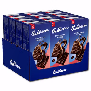 Bahlsen Chocolate Wafers Edelherb, Kekse, 12 Packungen je 97g