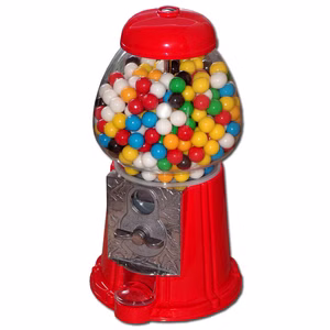 Kaugummiautomat gefüllt mit Fini Gum Ball Kaugummis Kaugummiautomat gefüllt mit Fini Gum Ball Kaugummis Bild 1
