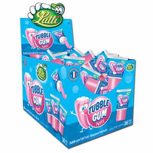 Tubble Gum Tutti Frutti, Tuben-Kaugummi Frucht, 36 Stück Tubble Gum Tutti Frutti, Tuben-Kaugummi Frucht, 36 Stück Bild 1